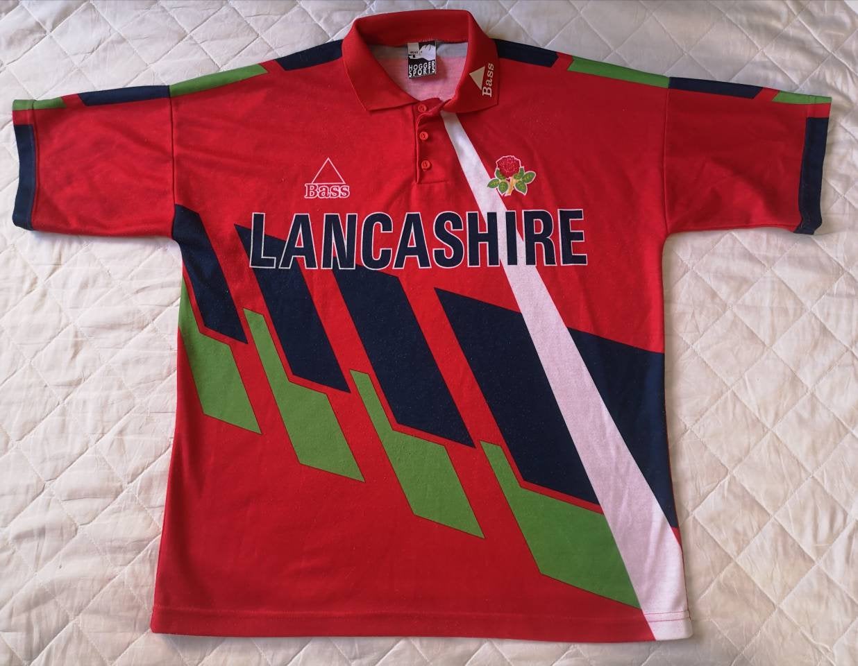 Durham C.C.C Pony 80/90s Rare Vintage Cricket Shirt Jersey Axa Life League S