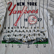 Load image into Gallery viewer, Rare Vintage Tee-shirt New York Yankees World Series Champions 1927 team 3/4 sleeve MLB Long Gone 1977
