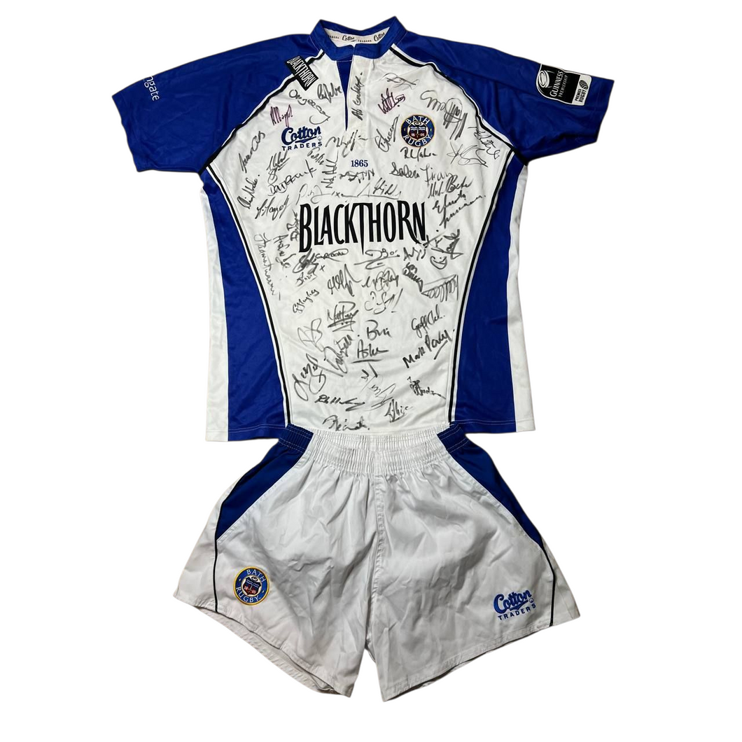 Jersey Rob Vickers Bath Rugby 2003 Player Issue with Authographs