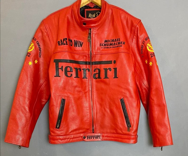 Rare Red Jacket Michael Schumacher Ferrari Formule 1 World Champion 2002 Vintage
