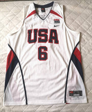 Load image into Gallery viewer, Authentic jersey LeBron James #6 FIBA World Cup 2006 USA Nike XL
