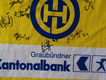 Load image into Gallery viewer, Vintage Jersey Hockey Davos with a authentic signatures of players
