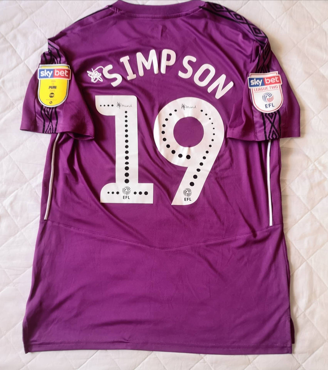 Authentic jersey Connor Simpson Carlisle United 2019 Player Issue Umbro