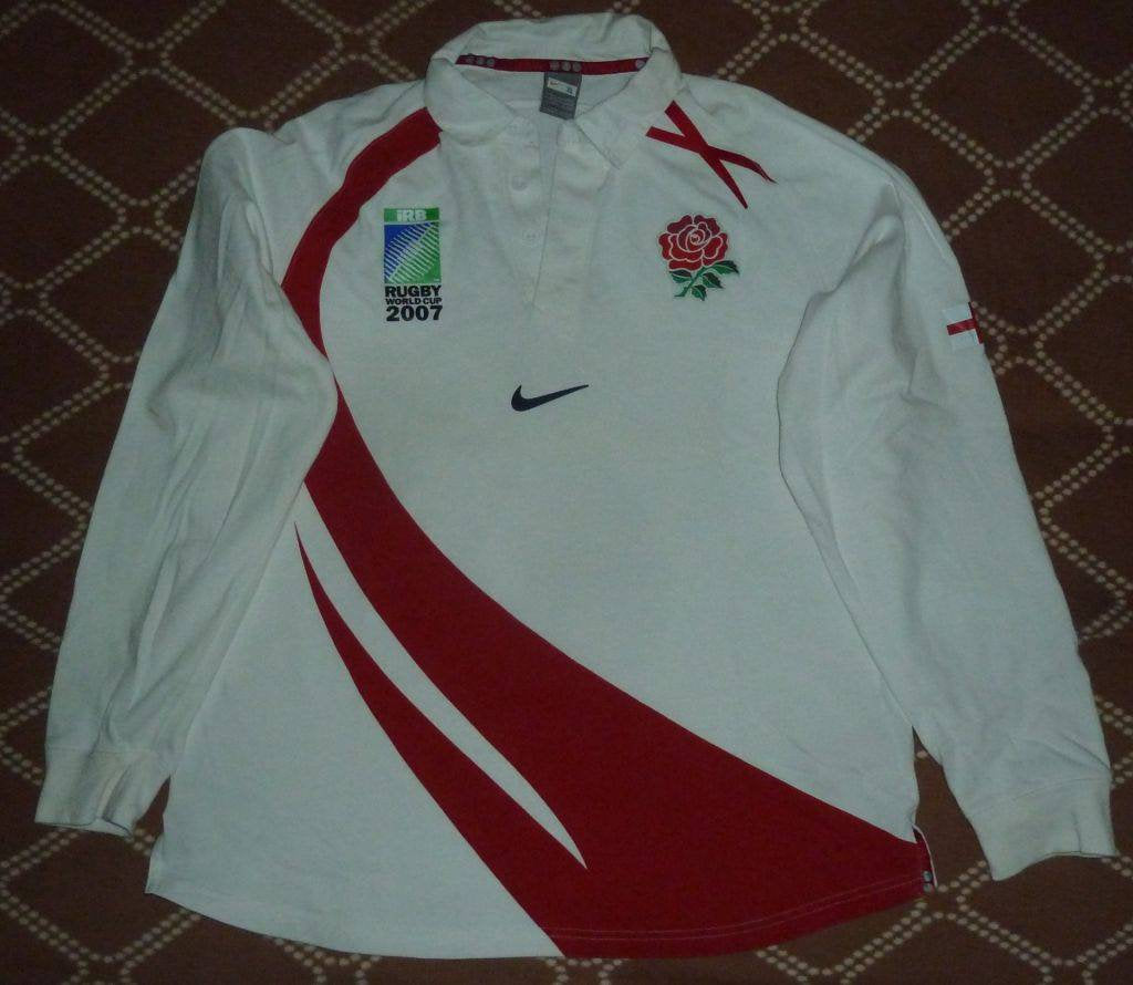 Authentic jersey England World Cup Rugby 2007 Home Nike Vintage