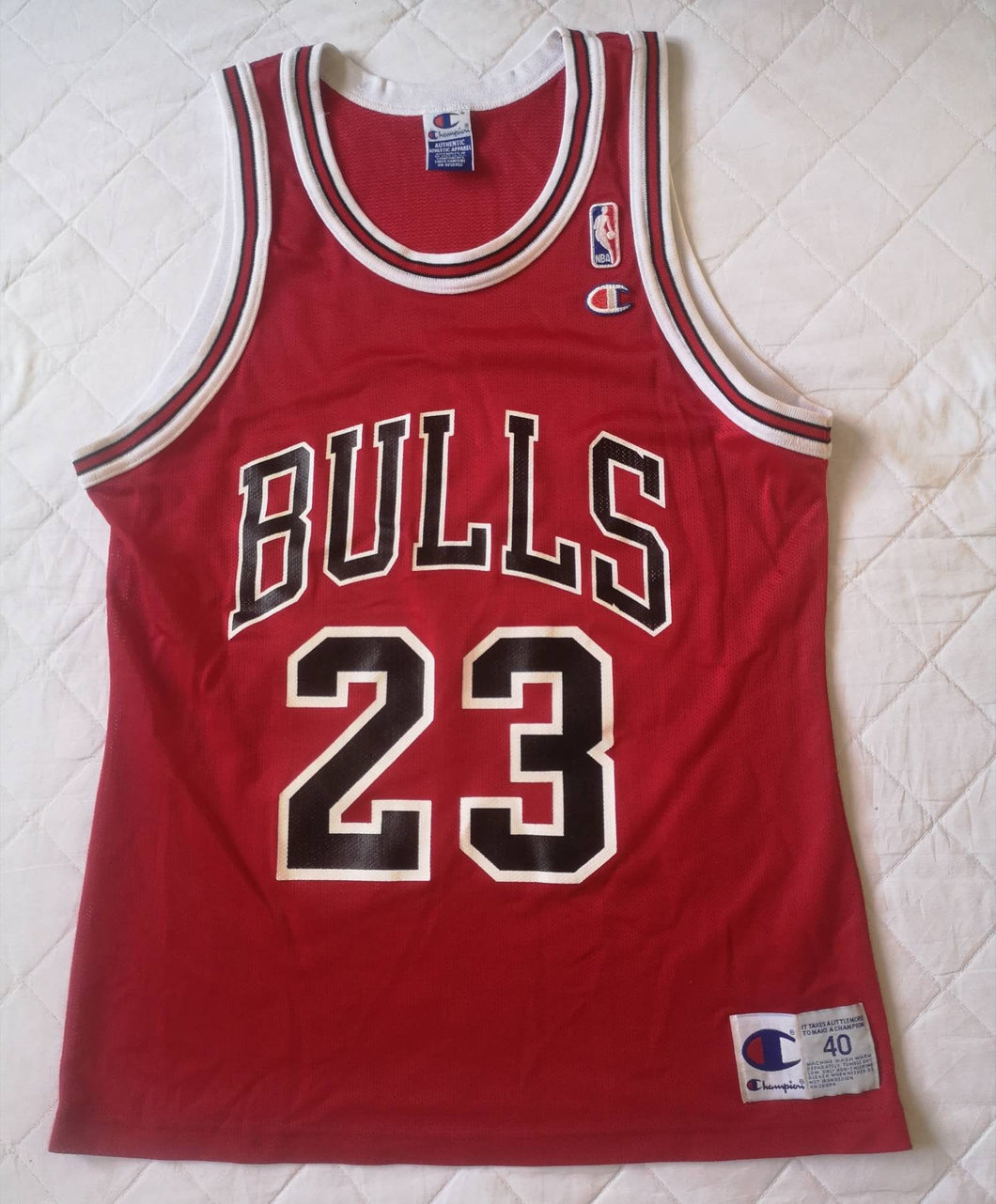 Authentic jersey Michael Jordan Chicago Bullls NBA vintage Champion
