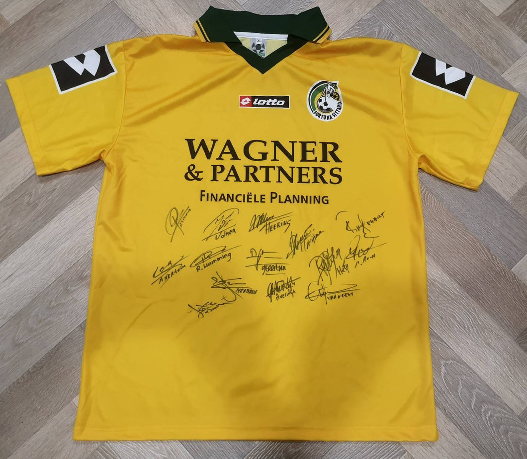 Jersey Fortuna Sittard 2001-2002 home Lotto with Autographs