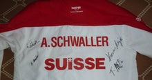 Load image into Gallery viewer, Match Worn jersey A. Schwaller Switzerland team Curling 2008 Switcher with Autographs
