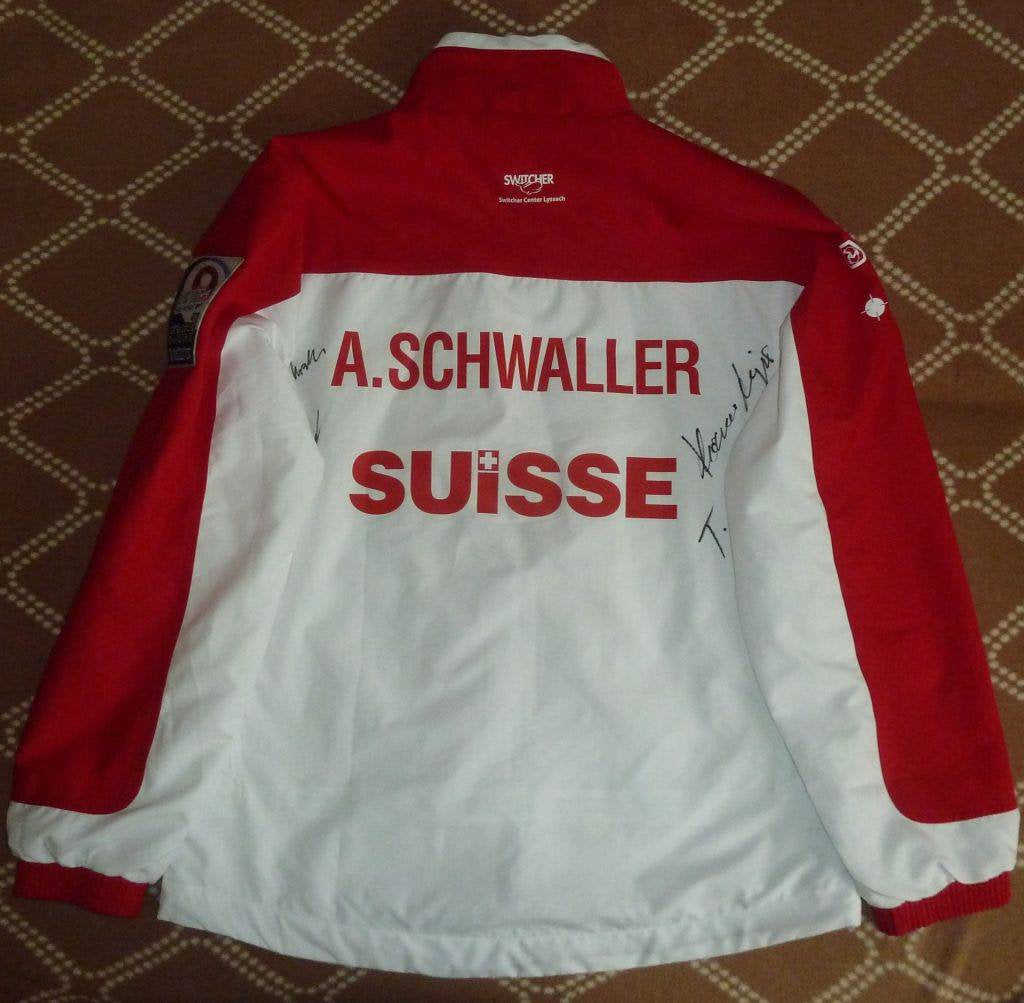 Match Worn jersey A. Schwaller Switzerland team Curling 2008 Switcher with Autographs