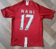 Load image into Gallery viewer, Jersey Nani #17 Manchester United 2007-2008 home Vintage
