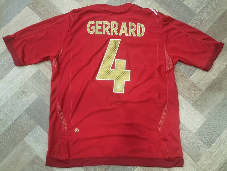 Jersey Gerrard #4 England 2007-2009 home Vintage